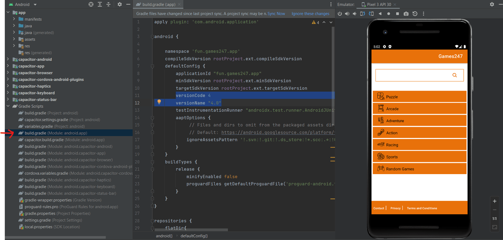 How To Change Android App Version Built With Ionic Framework